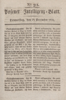 Posener Intelligenz-Blatt. 1831, Nro. 311 (29 December)