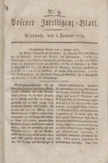 Posener Intelligenz-Blatt. 1832, Nro. 3 (4 Januar) + dod.