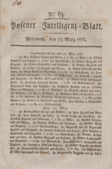 Posener Intelligenz-Blatt. 1832, Nro. 63 (14 März)