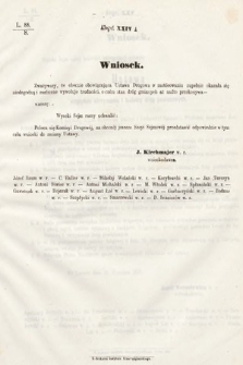 [Kadencja III, sesja II, al. 24A] Alegata do Sprawozdań Stenograficznych z Drugiej Sesyi Trzeciego Peryodu Sejmu Galicyjskiego z r. 1871. Alegat 24A