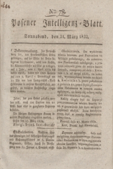 Posener Intelligenz-Blatt. 1832, Nro 78 (31 März)