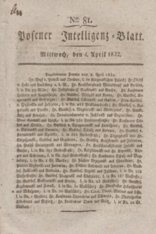 Posener Intelligenz-Blatt. 1832, Nro. 81 (4 April)