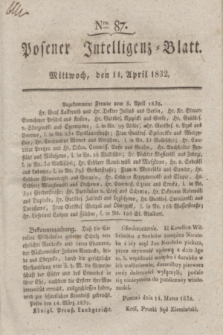 Posener Intelligenz-Blatt. 1832, Nro 87 (11 April)