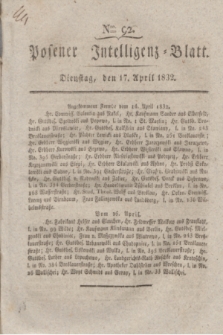 Posener Intelligenz-Blatt. 1832, Nro 92 (17 April) + dod.