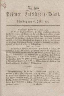 Posener Intelligenz-Blatt. 1832, Nro. 140 (12 Juni) + dod.