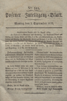 Posener Intelligenz-Blatt. 1832, Nro. 211 (3 September)