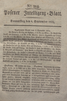 Posener Intelligenz-Blatt. 1832, Nro. 214 (6 September)