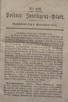 Posener Intelligenz-Blatt. 1832, Nro. 216 (8 September)