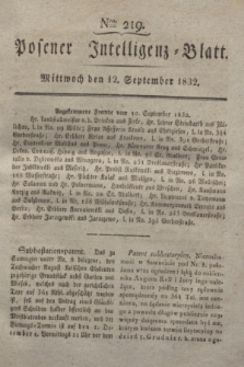 Posener Intelligenz-Blatt. 1832, Nro. 219 (12 September)