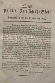 Posener Intelligenz-Blatt. 1832, Nro. 220 (13 September)