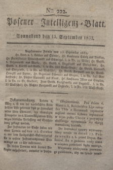 Posener Intelligenz-Blatt. 1832, Nro. 222 (15 September)