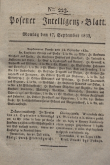 Posener Intelligenz-Blatt. 1832, Nro. 223 (17 September)