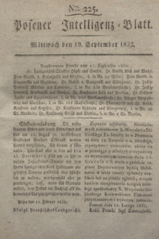 Posener Intelligenz-Blatt. 1832, Nro. 225 (19 September)