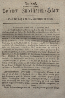 Posener Intelligenz-Blatt. 1832, Nro. 226 (20 September)