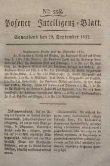 Posener Intelligenz-Blatt. 1832, Nro. 228 (22 September)