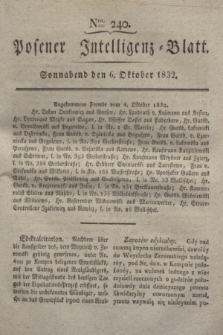 Posener Intelligenz-Blatt. 1832, Nro. 240 (6 Oktober)