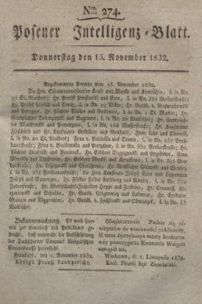 Posener Intelligenz-Blatt. 1832, Nro. 274 (15 November)