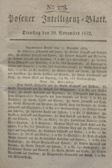 Posener Intelligenz-Blatt. 1832, Nro. 278 (20 November)