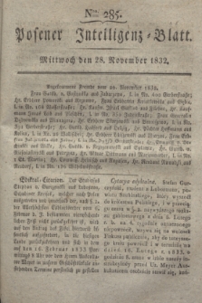 Posener Intelligenz-Blatt. 1832, Nro. 285 (28 November)
