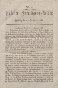 Posener Intelligenz-Blatt. 1833, Nro. 4 (4 Januar)