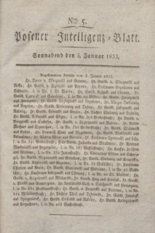 Posener Intelligenz-Blatt. 1833, Nro. 5 (5 Januar)