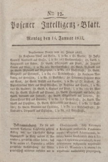 Posener Intelligenz-Blatt. 1833, Nro. 12 (14 Januar)