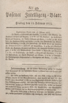 Posener Intelligenz-Blatt. 1833, Nro. 40 (15 Februar)