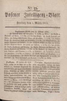 Posener Intelligenz-Blatt. 1833, Nro. 52 (1 März)