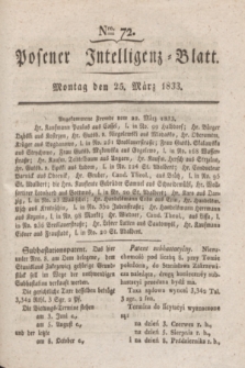 Posener Intelligenz-Blatt. 1833, Nro. 72 (25 März)