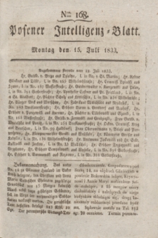 Posener Intelligenz-Blatt. 1833, Nro. 168 (15 Juli)