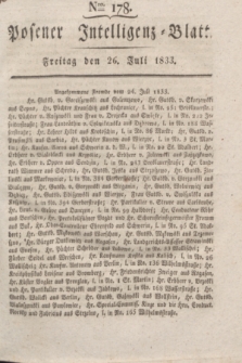 Posener Intelligenz-Blatt. 1833, Nro. 178 (26 Juli)