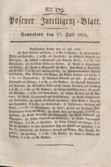 Posener Intelligenz-Blatt. 1833, Nro. 179 (27 Juli)