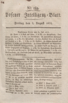 Posener Intelligenz-Blatt. 1833, Nro. 184 (2 August)