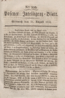 Posener Intelligenz-Blatt. 1833, Nro. 200 (21 August) + dod.