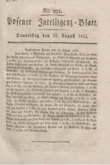 Posener Intelligenz-Blatt. 1833, Nro. 201 (22 August)