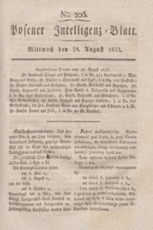 Posener Intelligenz-Blatt. 1833, Nro. 206 (28 August)