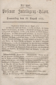Posener Intelligenz-Blatt. 1833, Nro. 207 (29 August) + dod.