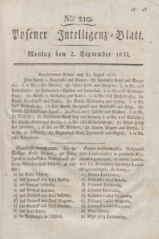 Posener Intelligenz-Blatt. 1833, Nro. 210 (2 September) + dod.