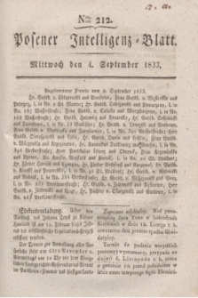 Posener Intelligenz-Blatt. 1833, Nro. 212 (1 September)