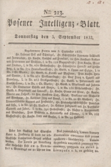 Posener Intelligenz-Blatt. 1833, Nro. 213 (5 September)