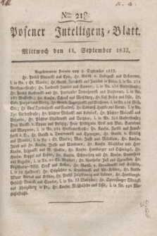 Posener Intelligenz-Blatt. 1833, Nro. 218 (11 September)