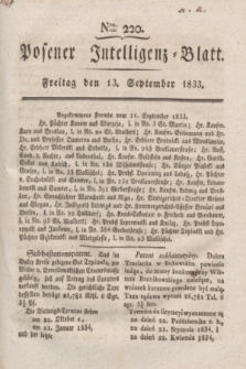 Posener Intelligenz-Blatt. 1833, Nro. 220 (13 September)