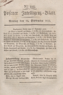 Posener Intelligenz-Blatt. 1833, Nro. 222 (16 September)