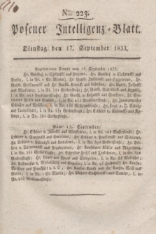 Posener Intelligenz-Blatt. 1833, Nro. 223 (17 September)