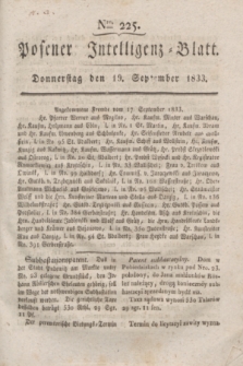 Posener Intelligenz-Blatt. 1833, Nro. 225 (19 September) + dod.