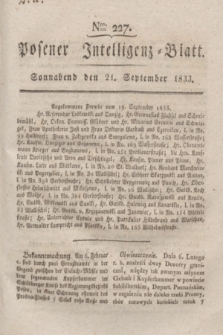 Posener Intelligenz-Blatt. 1833, Nro. 227 (21 September) + dod.