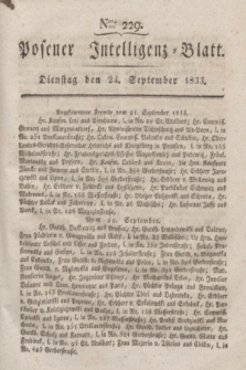 Posener Intelligenz-Blatt. 1833, Nro. 229 (24 September)