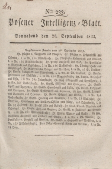 Posener Intelligenz-Blatt. 1833, Nro. 233 (28 September)