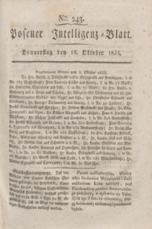 Posener Intelligenz-Blatt. 1833, Nro. 243 (10 Oktober) + dod.