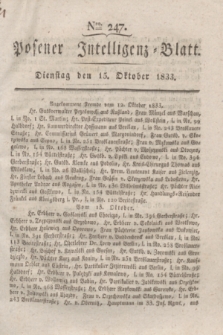 Posener Intelligenz-Blatt. 1833, Nro. 247 (15 Oktober)